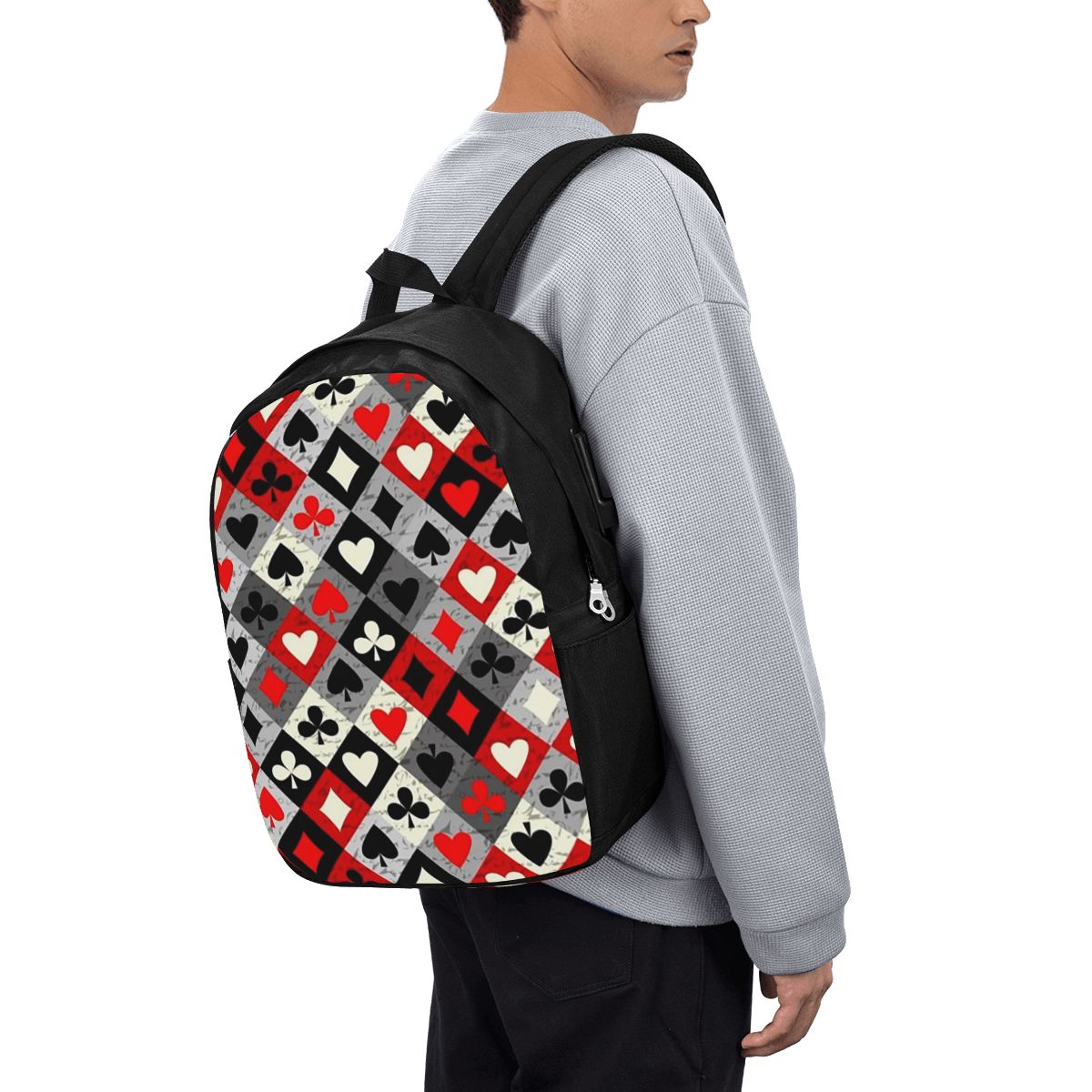 Laptop Bag - Playing Cards Poker Print Backpack Travel