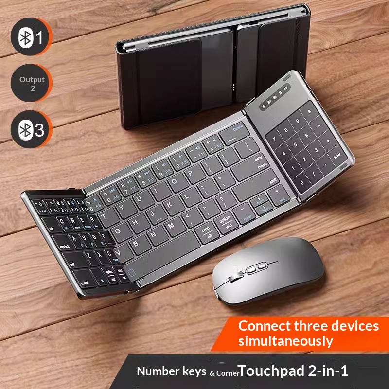 Laptop Mouse - Mengzu Tri Fold Wireless Bluetooth Keyboard