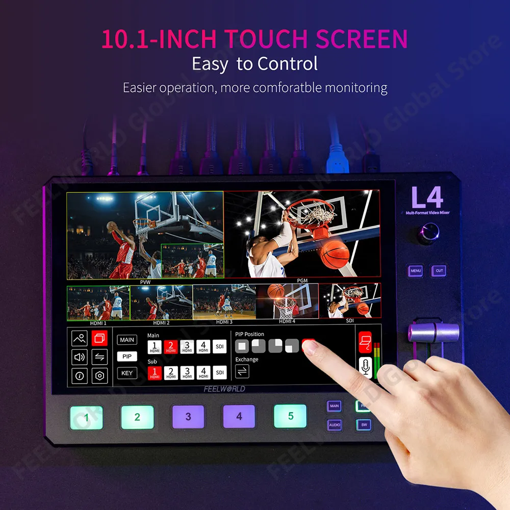 FEELWORLD L4 10.1 Inch Multi C - đánh giá và giá Hdmi Cable