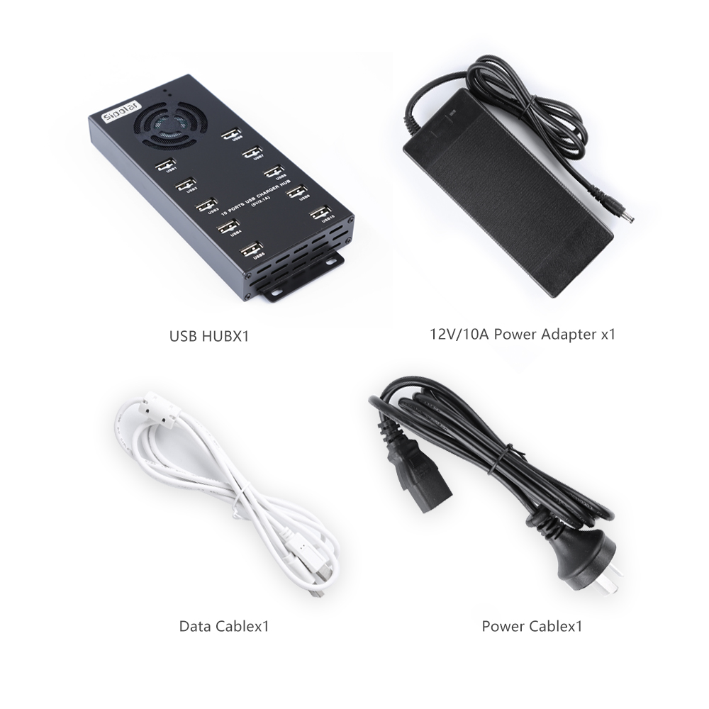 10 Port Fast Charging USB Hub  - đánh giá và giá Usb Hub