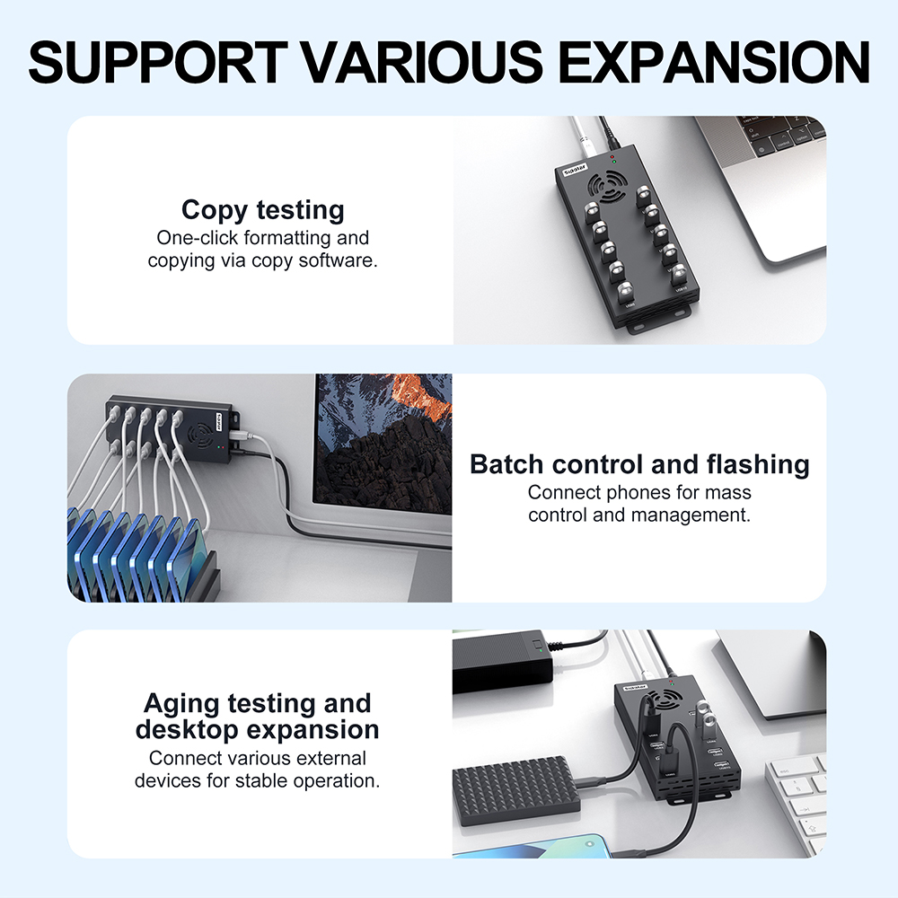 10 Port Fast Charging USB Hub  - đánh giá và giá Usb Hub