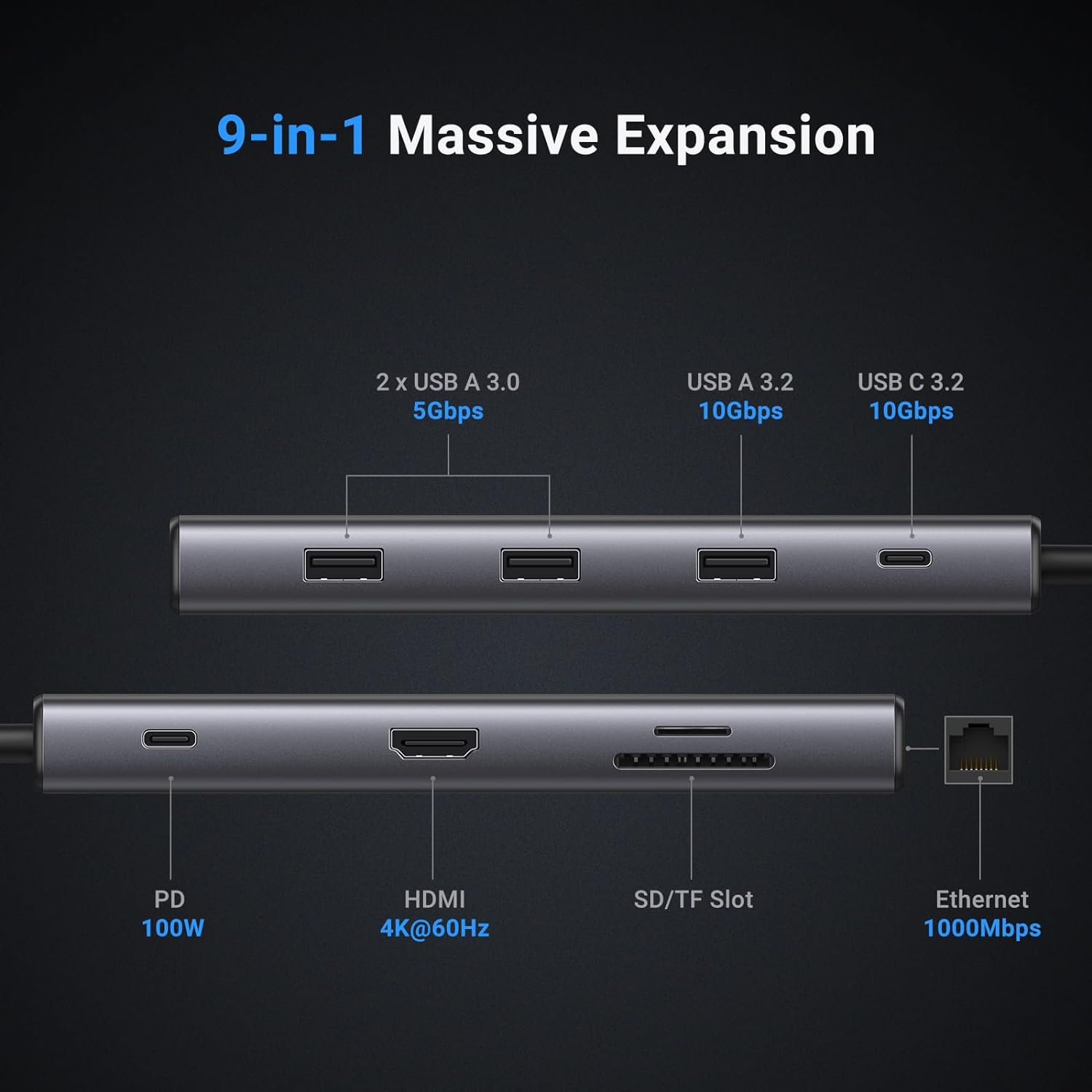 UGREEN Revodok Pro 109 USB C H - đánh giá và giá Usb Hub