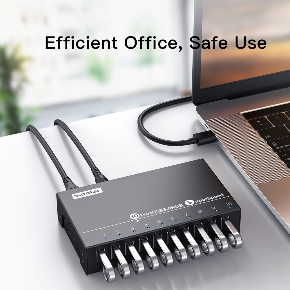A103 Sipolar  10 Port   Usb Hu - đánh giá và giá Usb Hub
