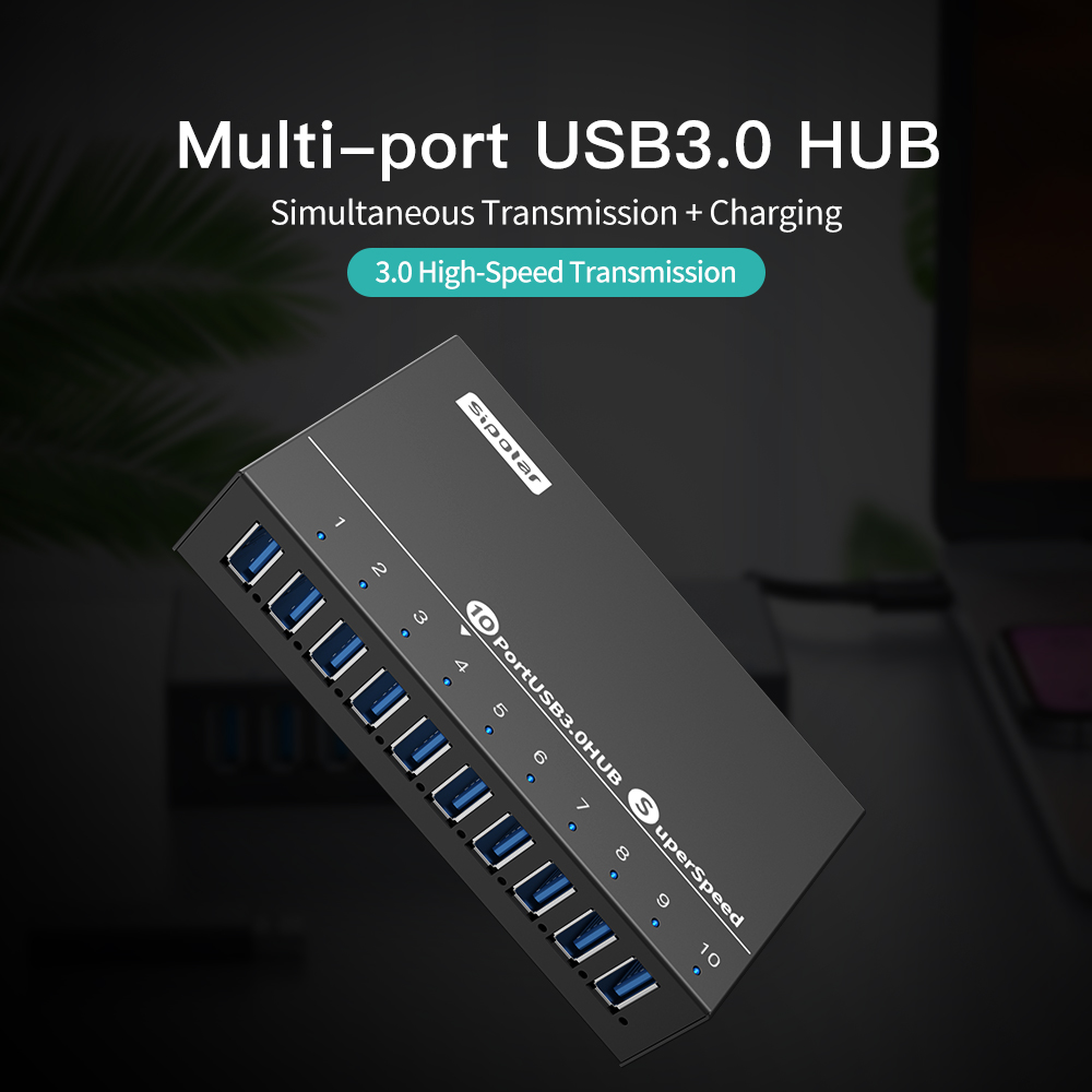 A103 Sipolar  10 Port   Usb Hu - đánh giá và giá Usb Hub