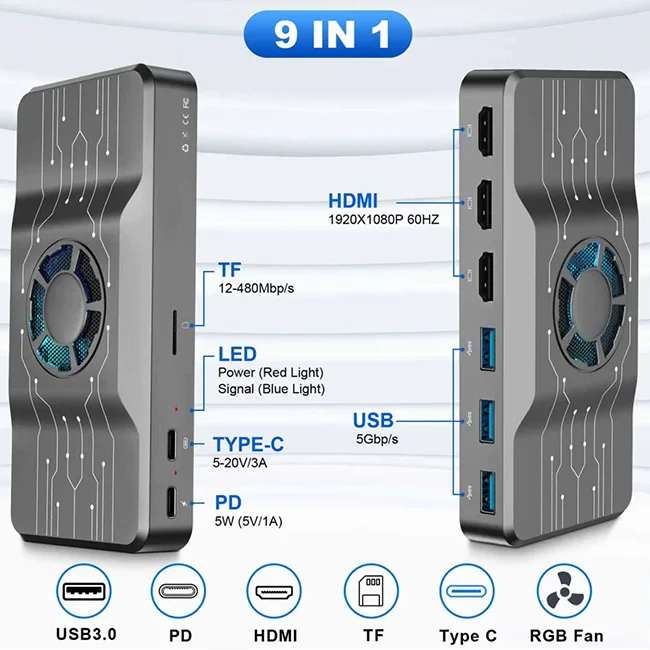 OFIYAA USB 3.0 Docking Station - đánh giá và giá Usb Hub
