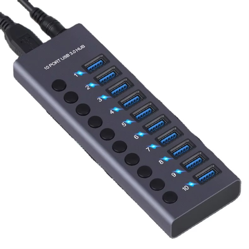 10 Port Aluminum Alloy High Sp - đánh giá và giá Usb Hub