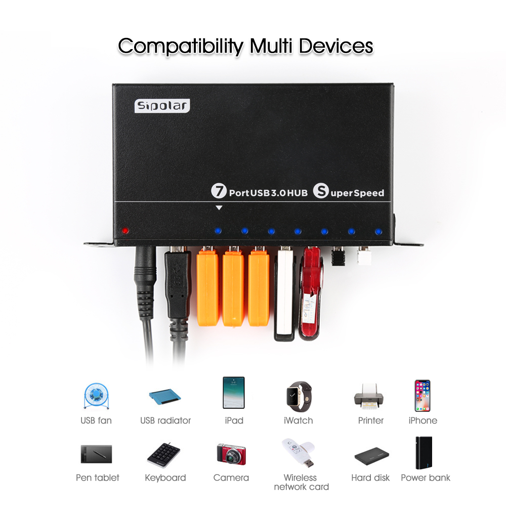 A-173 Industrial 7 Port USB 3. - đánh giá và giá Usb Hub