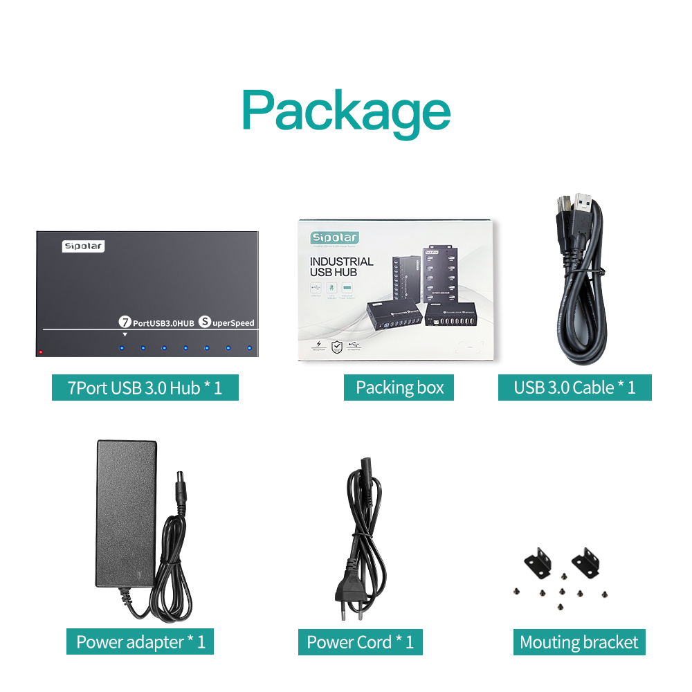 A173 7 Ports USB3.0 Metal Indu - đánh giá và giá Usb Hub