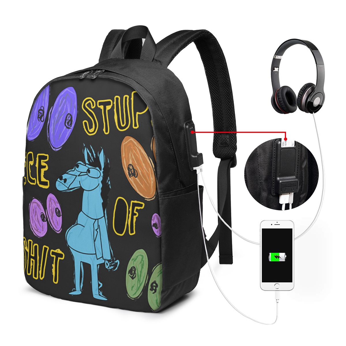 Cartoon Bojack Horseman Stupid - đánh giá và giá Laptop Bag